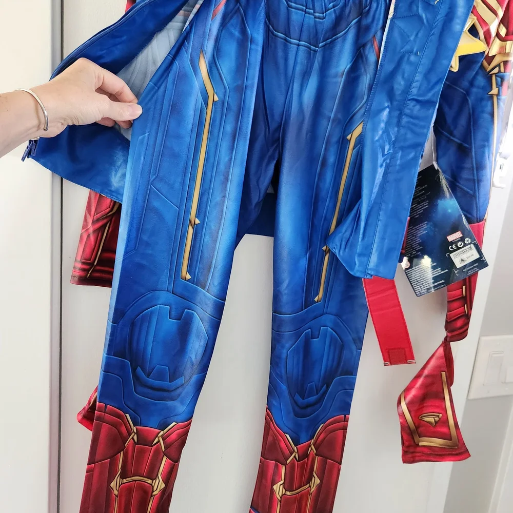 NWT Captain Marvel Kids Costume - Red, Blue, Gold